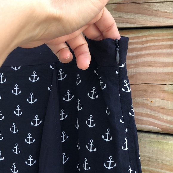 Like new! - OLSEN Europe Nautical Anchor Print Skirt - Picture 2 of 6